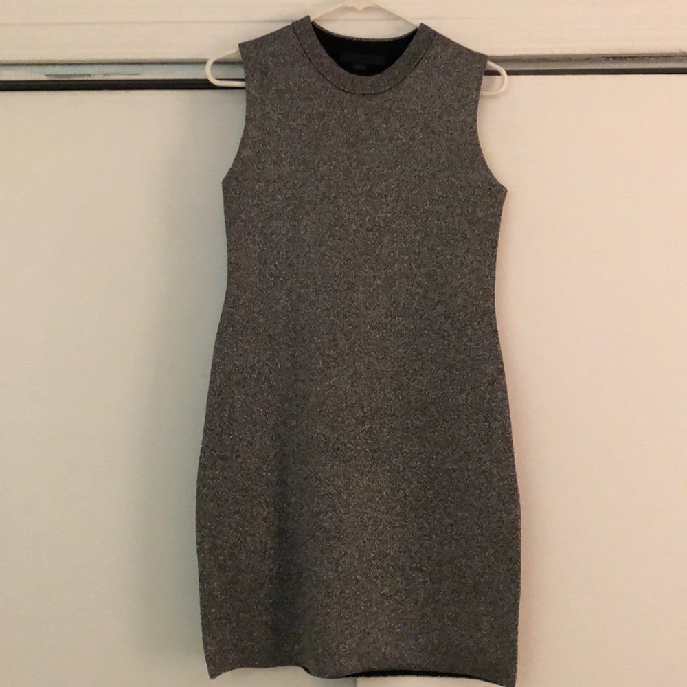 Alexander Wang neoprene silver sleeveless dress